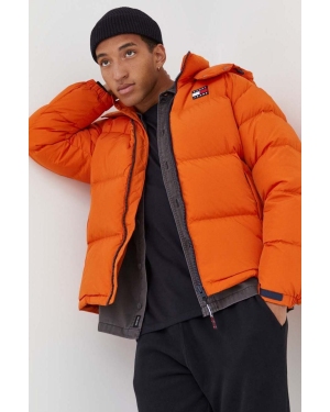 Tommy Jeans kurtka puchowa męska kolor pomarańczowy zimowa