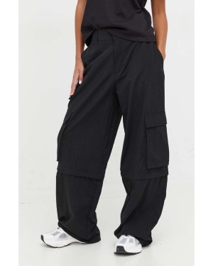 Tommy Jeans spodnie damskie kolor czarny szerokie high waist