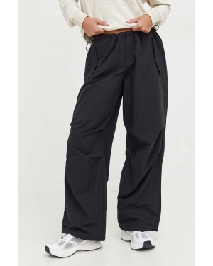 Tommy Jeans spodnie damskie kolor czarny szerokie medium waist