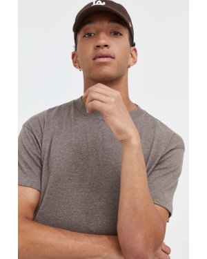 Abercrombie & Fitch t-shirt męski kolor beżowy melanżowy