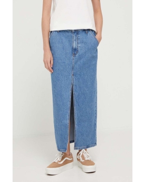 Abercrombie & Fitch spódnica jeansowa kolor niebieski maxi prosta