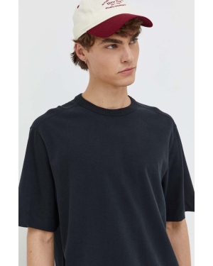 Abercrombie & Fitch t-shirt bawełniany kolor czarny gładki