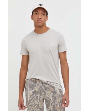 Abercrombie & Fitch t-shirt kolor szary gładki