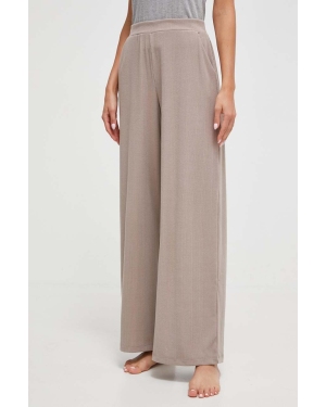 Abercrombie & Fitch spodnie piżamowe damskie kolor beżowy