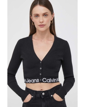 Calvin Klein Jeans kardigan damski kolor czarny lekki