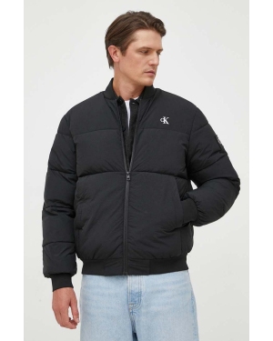 Calvin Klein Jeans kurtka bomber męski kolor czarny zimowa