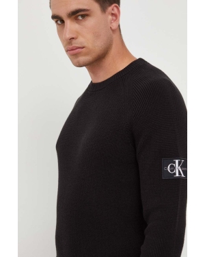 Calvin Klein Jeans sweter bawełniany kolor czarny lekki