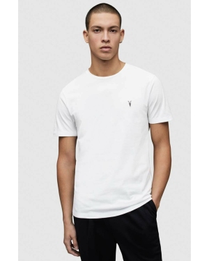 AllSaints t-shirt bawełniany BRACE TONIC CREW kolor biały gładki MD131G