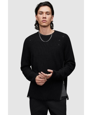 AllSaints sweter z domieszką wełny DISORDER CREW męski kolor czarny MK027X