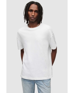 AllSaints t-shirt bawełniany ISAC SS CREW kolor biały z nadrukiem MD105V