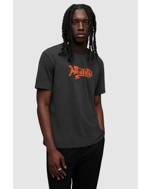 AllSaints t-shirt MG012Z CEECEE SS CREW męski kolor czarny z nadrukiem