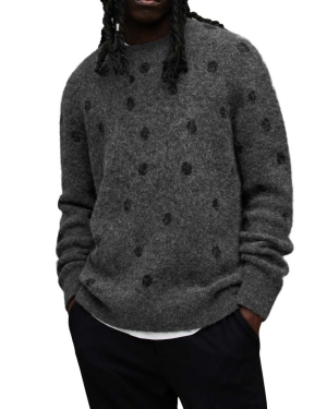 AllSaints sweter MK088Z POLK CREW męski kolor szary