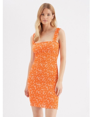 Noisy May Sukienka letnia Lea 27025671 Pomarańczowy Slim Fit