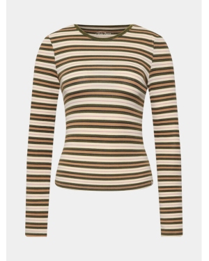 BDG Urban Outfitters Bluza Striped Crew Neck Ls 77096915 Beżowy Slim Fit