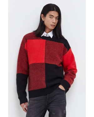 HUGO sweter wełniany męski kolor czarny