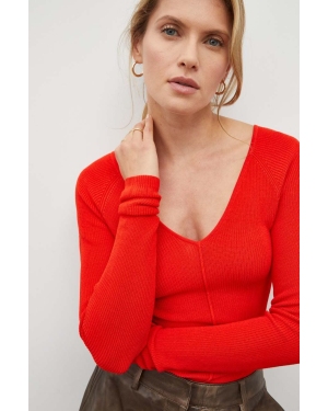 Gestuz sweter damski kolor czerwony lekki