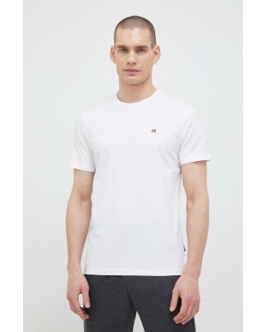 Napapijri t-shirt bawełniany kolor biały gładki