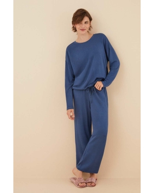 women'secret piżama HOME EXPERIENCE damska kolor granatowy 4756611