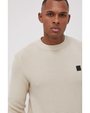 Solid Sweter męski kolor beżowy