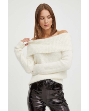 BA&SH sweter wełniany damski kolor beżowy lekki