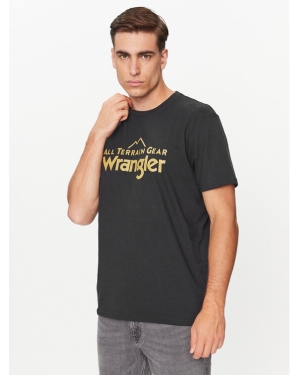 Wrangler T-Shirt Logo 112341249 Czarny Regular Fit