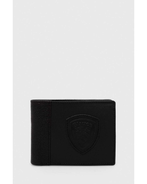 Blauer portfel skórzany męski kolor czarny