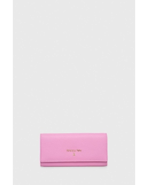 Patrizia Pepe portfel skórzany kolor różowy
