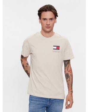 Tommy Jeans T-Shirt Essential Flag DM0DM18263 Beżowy Slim Fit