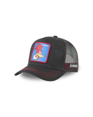 Capslab czapka Woodywoodpeacker kolor czarny z aplikacją