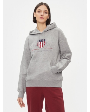 Gant Bluza Rel Archive Shield Hoodie 4204567 Szary Relaxed Fit