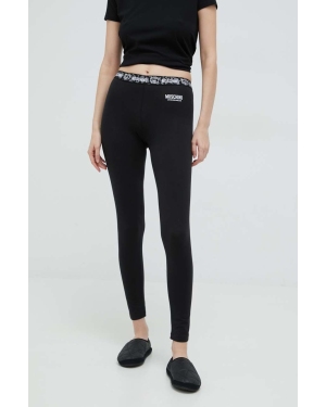 Moschino Underwear legginsy lounge damskie kolor czarny z nadrukiem