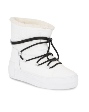 Calvin Klein Jeans Sneakersy Bold Vulc Flatf Snow Boot Wn YW0YW01181 Biały