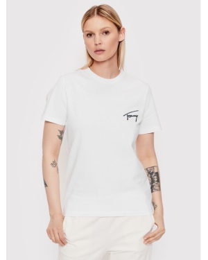 Tommy Jeans T-Shirt Signature DW0DW12940 Biały Relaxed Fit