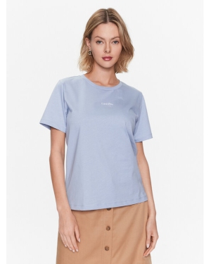 Calvin Klein Jeans T-Shirt Micro Logo K20K205454 Niebieski Regular Fit