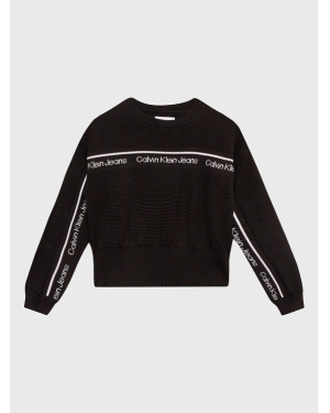 Calvin Klein Jeans Sweter Logo Tape IG0IG01847 Czarny Regular Fit