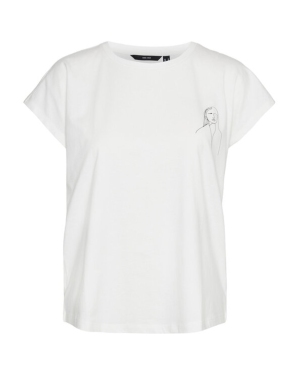 Vero Moda T-Shirt 10298088 Biały Box Fit