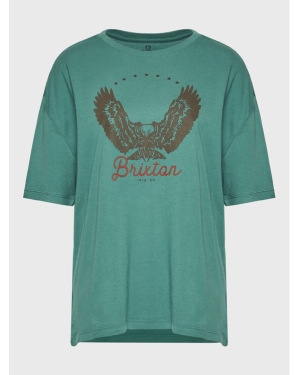 Brixton T-Shirt Freebird 16794 Zielony Oversize