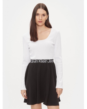 Calvin Klein Jeans Sukienka codzienna J20J222523 Biały Regular Fit
