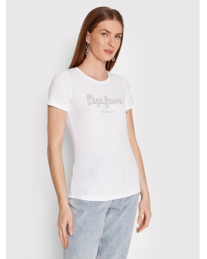 Pepe Jeans T-Shirt Beatrice PL504434 Biały Regular Fit