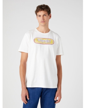 Wrangler T-Shirt Branded W773EEW02 112331866 Biały Regular Fit