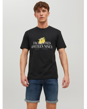 Jack&Jones T-Shirt Flores 12228775 Czarny Relaxed Fit