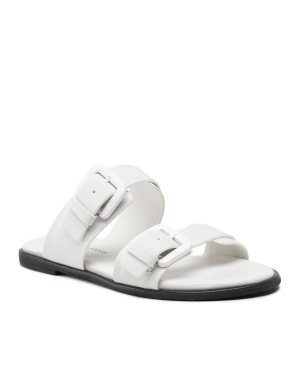 Calvin Klein Jeans Klapki Flat Sandal Twostraps Rub YW0YW00537 Biały