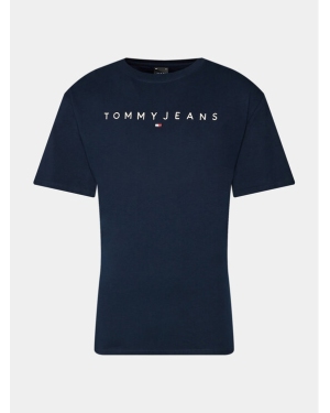 Tommy Jeans T-Shirt Linear Logo DM0DM17993 Niebieski Regular Fit