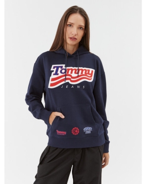 Tommy Jeans Bluza DW0DW17689 Granatowy Relaxed Fit