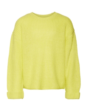 Vero Moda Girl Sweter 10291223 Żółty Regular Fit
