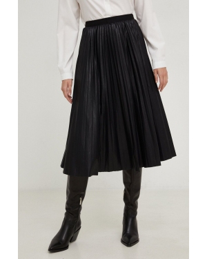 Answear Lab spódnica kolor czarny midi rozkloszowana