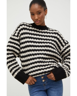 Answear Lab sweter damski kolor czarny ciepły