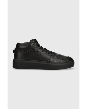 Wojas sneakersy skórzane kolor czarny 2410151