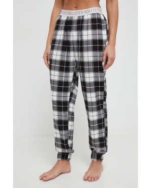Hollister Co. spodnie piżamowe damskie kolor czarny