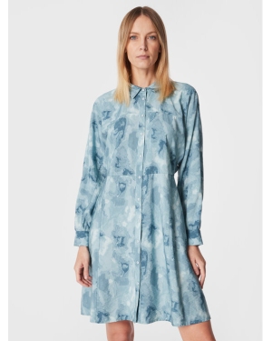 Moss Copenhagen Sukienka koszulowa Annalise 17211 Niebieski Regular Fit